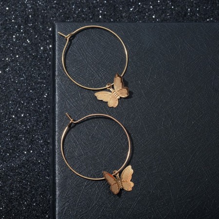 Roads “butterflies on the ring”, color gold, d = 3 cm