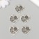 Decor Metal for creativity "Chamomile in the hand - heart" 2.3x2.5 cm