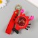 Trick rubber with carbine, Krabik strap of water with sparkles 9.5x6.5x4 cm