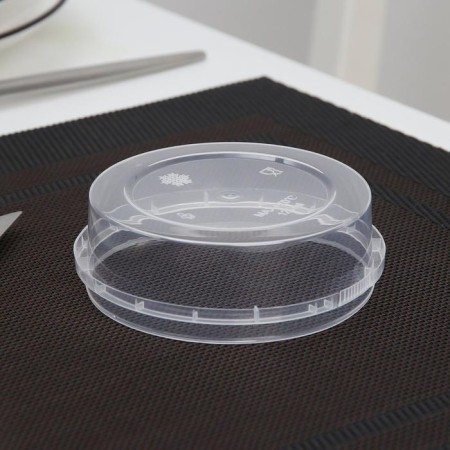 Container plastic disposable "Round", 125 ml, 9.3 cm with a control lock, the color is transparent-1