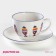 Tea steam porcelain share "Emelya", 2 items: a cup 250 ml, a saucer d = 15 cm, white color