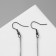 Earrings "Square" voluminous, gray color, 7.5 cm