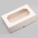 Folding box with a window for marshmallows, white, 25 x 15 x 7 cm