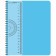 Notebook A5-80 sheets in a cage, on a crest, a plastic cover, a removable ruler made of transparent plastic, blue