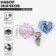 Set of icons (3 pcs.) "Skeletons" Rose and a scream, colored in ferrous metal