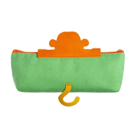 Penal soft, 1 compartment, 80 x 200 x 35 mm, voluminous, cotton fabric, phoenix, fingering from sophisticated leather-3