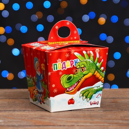 Gift box "Dragon Gift" red 10 x 9.2 x 9.2 cm