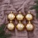 Set of balls plastic D-6 cm, 6 pcs "Emily Patterns" gold