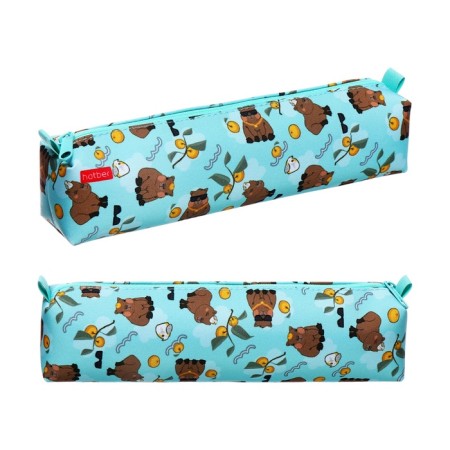 Penal soft, 1 compartment, quadro, 45 x 210 mm, Hatber "Really steep capibar" Green NPK_62154