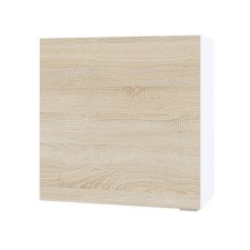 Cabinet with shelves, 600 × 300 × 600 mm, white color/oral oak