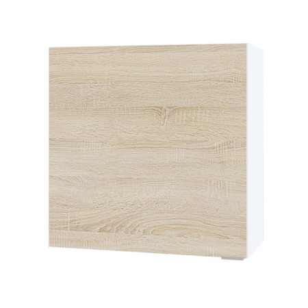 Cabinet with shelves, 600 × 300 × 600 mm, white color/oral oak