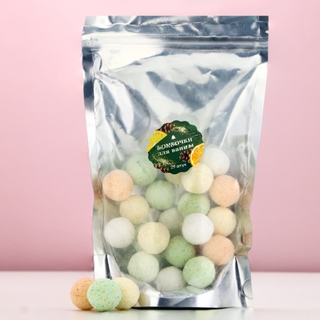 Gift set of cosmetics, bath bombs 25 x 10 g, citrus aroma, pure happiness-1