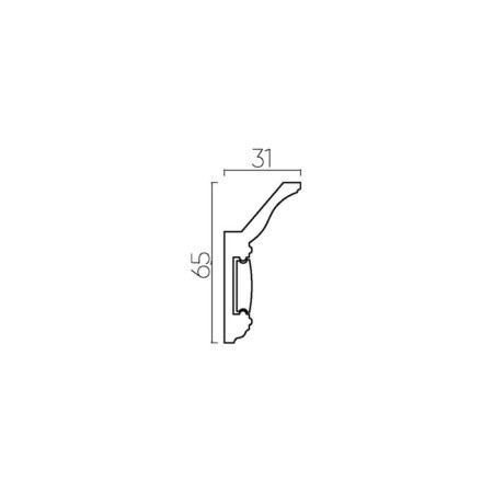 White cornice 65x31x2000mm-1