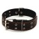 Collar leather embossed single-layer, dimensionless, 74 x 4.5 cm, Osh 35-65 cm, mix of flowers