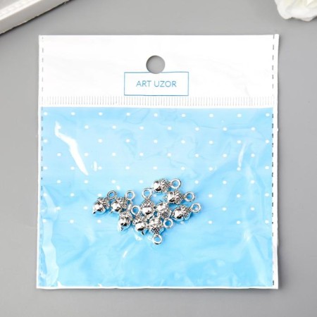 Decor Metal for creativity "Stock" silver (A40975) 1.3x0.6 cm-3