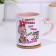 Sublimation mug "I am a creative girl", with a curly handle, a pink bottom