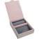 Gift set: cover for passport and key holder, blue color