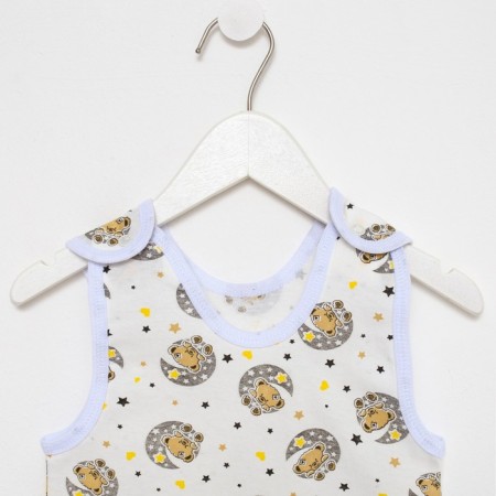 Long baby sliders, white color/bear, height 74 cm-1