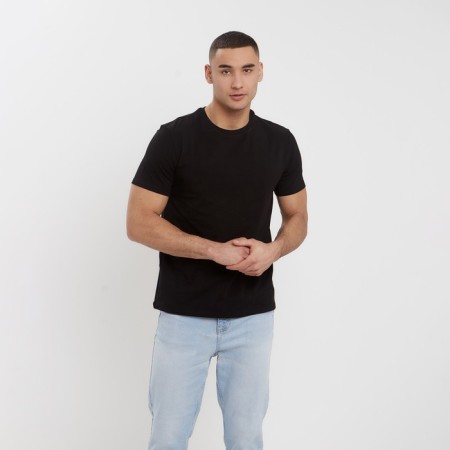 Men's T-shirt Minaku Slim Fit: Black color, rr 54-3