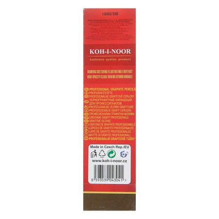 Chernographic pencil Koh-I-Noor 1860 5B Gold Star, professional-2