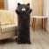 Soft toy-podushka "kitten", 110 cm, dark gray color
