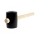 Kiyanka scrap, wooden handle, black rubber, 90 mm, 1000 g