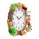 Wall clock, series: kitchen, "vegetables", smooth move, D-17 cm, 27 x 34 cm