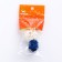 A set of 2 wicker balls from a vine without bells, 3 cm, white/blue