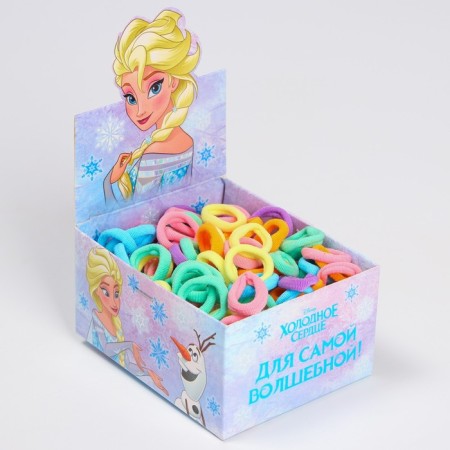 Hair elastic band, 100 pieces, cold heart-1