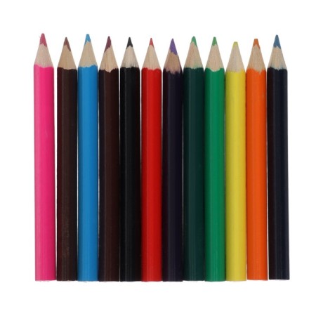 Pencils Calligrata "Machine", 12 colors, mini, wooden housing, triangular-1