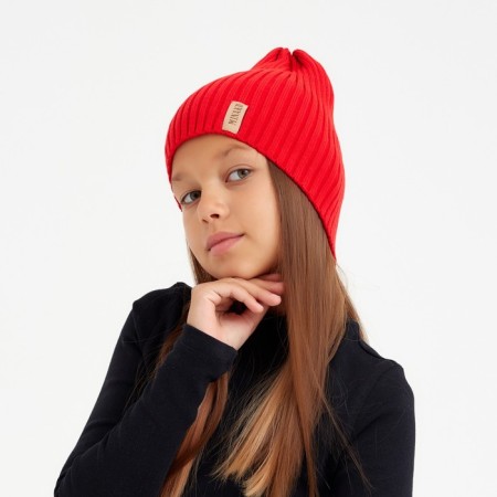 Children's hat minku rr 56-58, color red-4