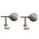 Hook for curtains KS100 CAPPIO, one -rod, chromium color, 2 pcs