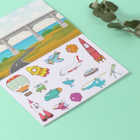 Stickers in the book "Technique" + 3 backgrounds 20.7x14.2 cm-4