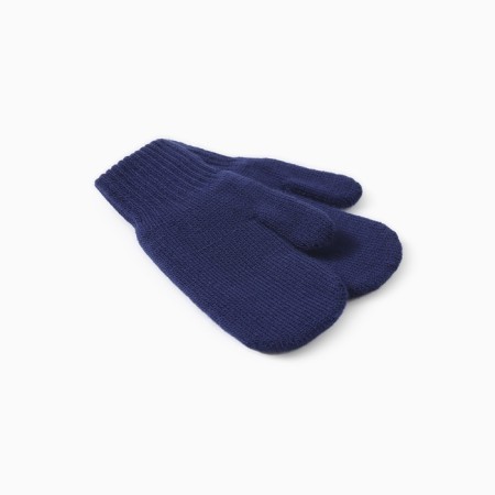 Double children's mittens, dark blue color, size 16-1