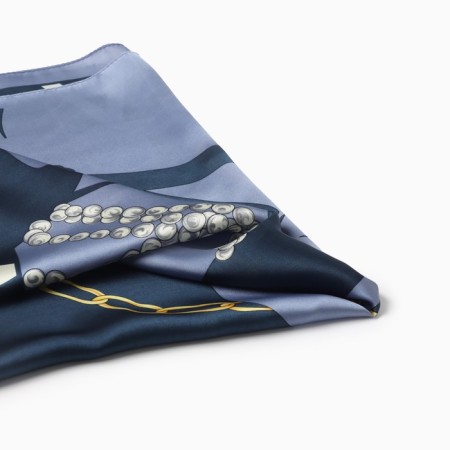 Women's scarf minku rr 70*70 cm, col. blue-1