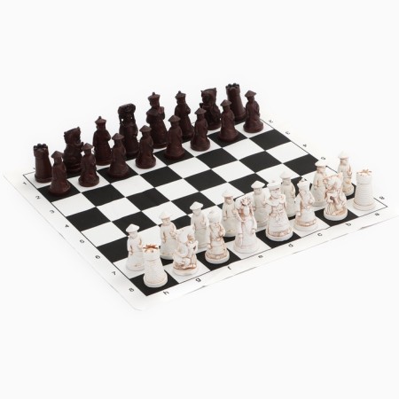 Chess desktop souvenir "Qing dynasties" 43 x 43 cm, king H-8.5 cm, pawn H-6.5 cm