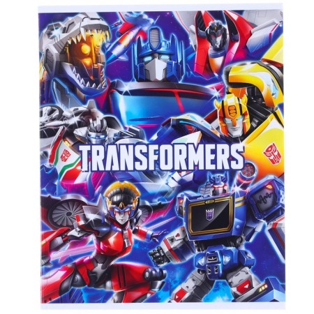 Notebook 48 sheets in a cage, cardboard cover, Transformers, transformers-2