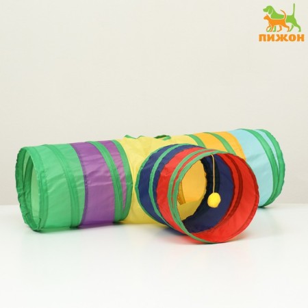 Cat tunnel rustling "tee", 80 x 25 cm, multi -colored