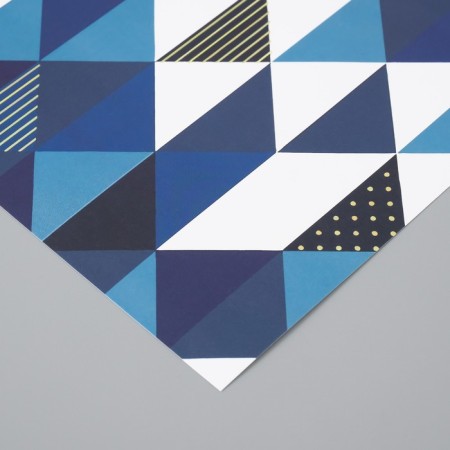 Scrapbooking paper "Strict geometry" density 180 grams set 5 pcs 30.5x32 cm-3