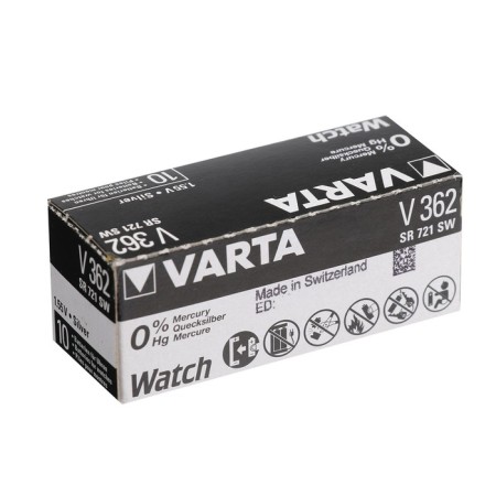 Battery VARTA Silver Oxide, 362 (SR721SW) - 1BL, 1.55 V, blister, 1 pc.-2