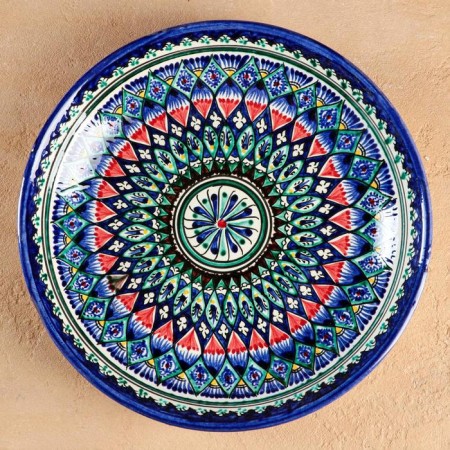 Largan Rishtan ceramics "Patterns", 25 cm, blue-2