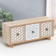Casket wood chest of drawers 3 boxes 