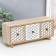 Casket wood chest of drawers 3 boxes "mesh" beige-white 10x33x14 cm