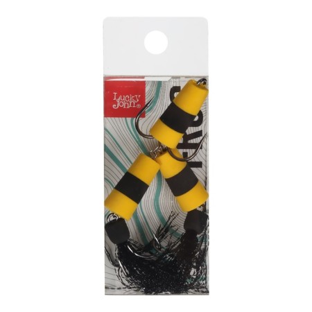 Bait jig lucky john frog, yellow, black in blister-3