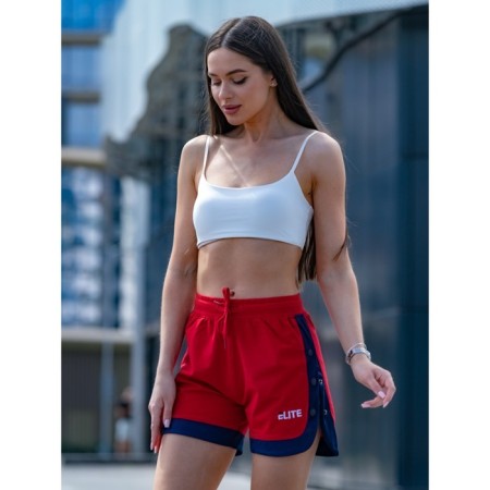 Women's shorts ise, size 44 cm, red color-3
