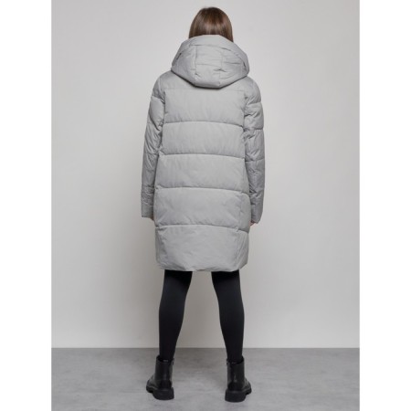 Coat insulated winter female, size 52, color gray-3