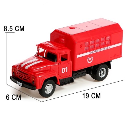 Inertial truck "ZIL. Fire service ", scale 1:34, light and sound-1