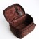 Cosmetic bag with a zipper, with a mirror, brown color