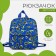 Baby backpack on lightning, external pocket, blue color