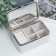 Casket to the leatherette for jewelry "Small squares. Silver" 6x7x12 cm